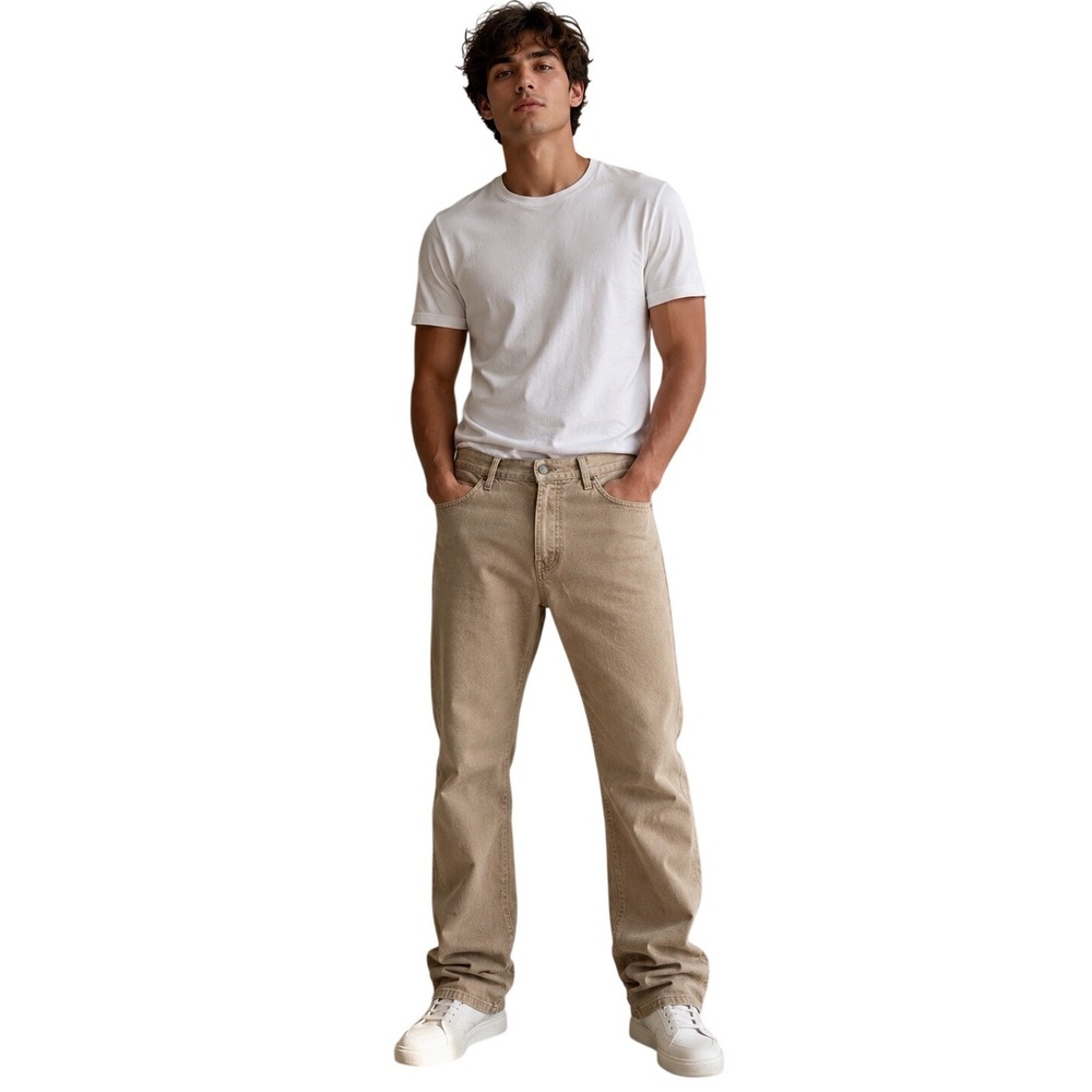 J Brand Tyler Slim Straight Leg Jeans Tan Musco Wash Mens 34 140239O207